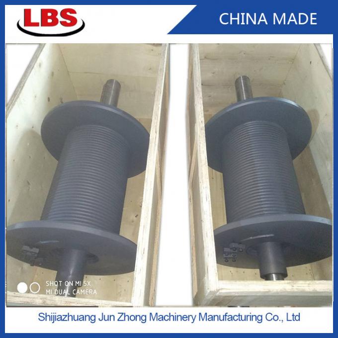 LBS Gray Grooved Drum with Shaft/ Stainless Steel Material